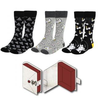 Set 3 perechi sosete lungi in cutie cadou, Harry Potter