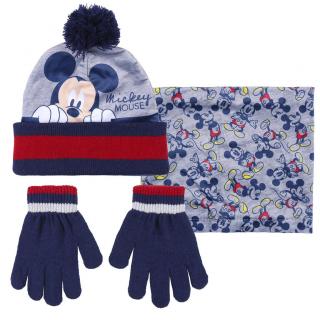 Set 3 piese Caciula si manusi si guler Mickey Mouse Disney