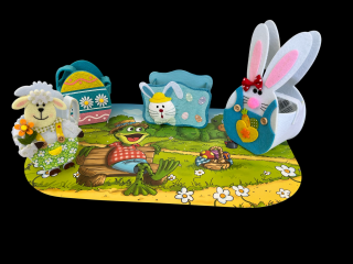 Set 5 bucati decoratiuni Paste Iepuras