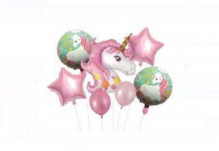 Set 7 baloane pentru petrecere, folie, Unicorn