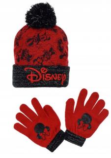 Set Caciula si manusi  groase ,Minnie Mouse Disney Bow