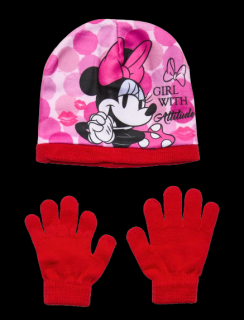 Set caciula si manusi Minnie Mouse Dots