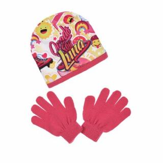 Set Caciula si manusi, Soy Luna,fucsia,54 cm