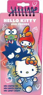 Set creativ cu autocolante si sabloane Hello Kitty, 24x10,5cm