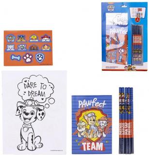 Set creativ cu creioane si autocolante Paw Patrol