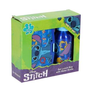 Set cutie sandwich cu sticla apa din aluminiu 400 ml Lilo si Stitch