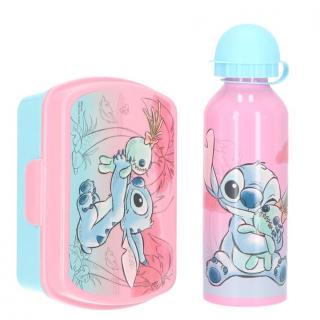 Set cutie sandwich si sticla apa din aluminiu 500 ml Lilo  Stitch