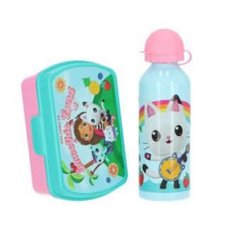 Set cutie sandwich si sticla apa din aluminiu 500ml Gabby s Dollhouse