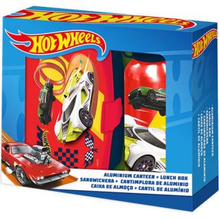 Set cutie sandwich si sticla apa din aluminiu 500ml Hot Wheels