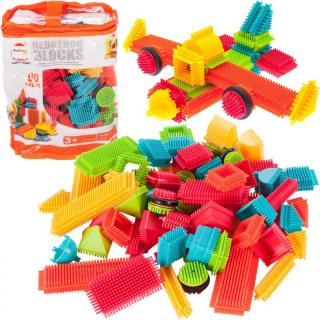 Set de construit Blocks Tip tepi multicolori, 90 piese