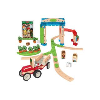 Set de joaca din lemn Fisher Price Wonder Makers ,   Construieste in jurul orasului 75 piese