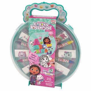 Set gentuta de colorat cu stickere, Gabby s Dollhouse