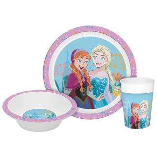 Set mic dejun melamina 3 piese Frozen Anna  Elsa