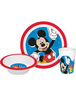 Set mic dejun melamina 3 piese Mickey Mouse Disney