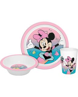 Set mic dejun melamina 3 piese Minnie Mouse Disney