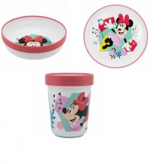 Set mic dejun plastic 3 piese,antiderapant, Minnie Mouse Being More Minnie