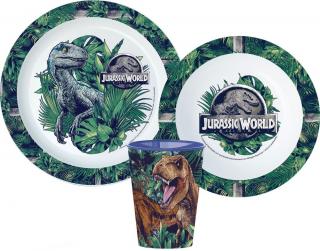 Set mic dejun plastic 3 piese Jurassic World