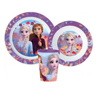 Set mic dejun plastic Disney Frozen Forest