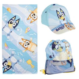Set prosop, sac sport si sapca Bluey 140x70cm
