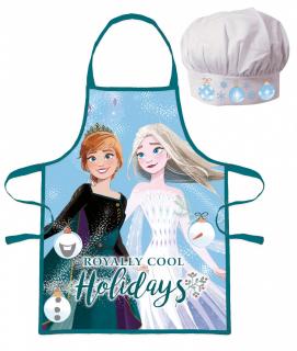 Set sort si boneta de bucatar Frozen Christmas 52x42 cm