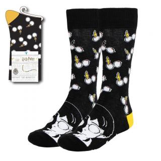Sosete lungi Harry Potter alb si negru, M 38-45 EU