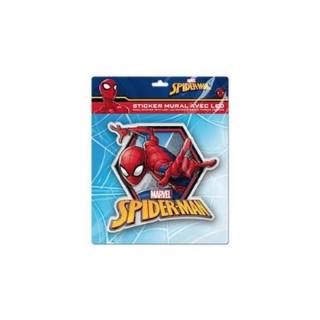 Sticker de perete cu led Spiderman, 20 x 20 cm, rosu