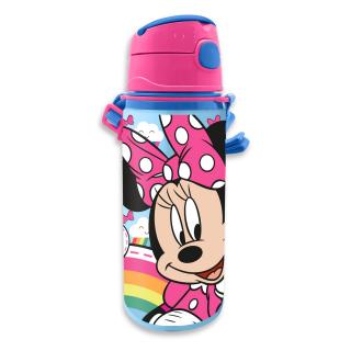 Sticla apa aluminiu cu pai si maner, Minnie Mouse 600 ml