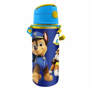 Sticla apa aluminiu cu pai si maner, Paw Patrol boys 600 ml