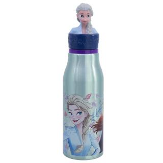 Sticla apa aluminiu, Frozen Snowy Tale figurina, 690 ml