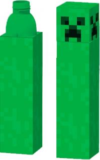 Sticla apa copii forma Minecraft Creeper, 650 ml