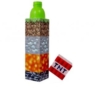 Sticla apa copii forma Minecraft TNT, 650 ml