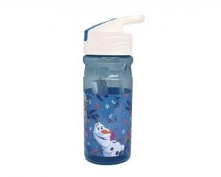 Sticla plastic cu pai pentru apa, Dsiney Frozen 550 ml