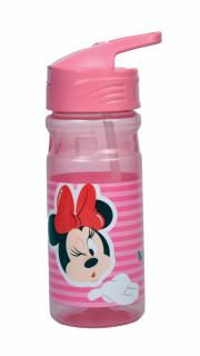 Sticla plastic reutilizabila  cu pai, Disney Minnie Wink 500 ml