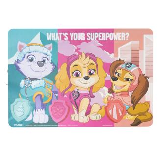 Suport farfurie pentru servit masa Paw Patrol Girl Superpowers, 43x28 cm