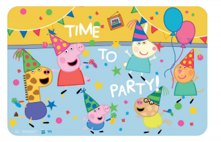 Suport farfurie pentru servit masa Peppa Pig Time to Party, 43x28 cm