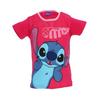 Tricou fete maneca scurta din bumbac Lilo si Stitch