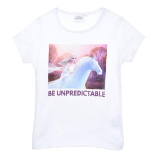 Tricou Frozen maneca scurta, Be unpredictable, alb