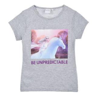 Tricou Frozen maneca scurta, Be unpredictable, gri