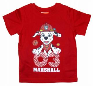 Tricou maneca scurta copii bumbac Paw Patrol Marshall