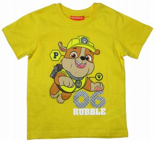 Tricou maneca scurta copii bumbac Paw Patrol Rubble