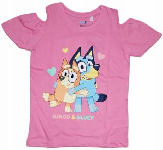 Tricou maneca scurta cu umeri goi Bingo si Bluey