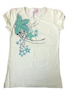 Tricou maneca scurta floare