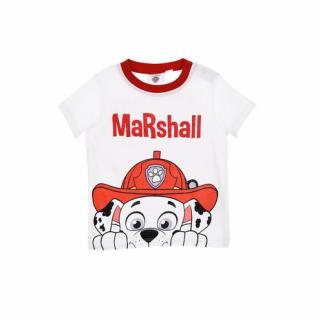 Tricou Paw Patrol Marshall,alb, 6 luni