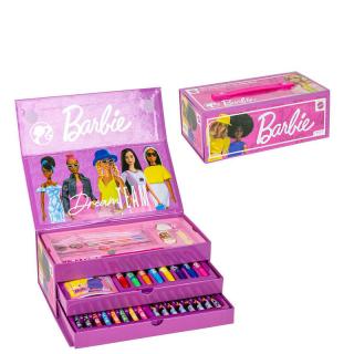 Trusa de colorat valiza Barbie, 42 piese