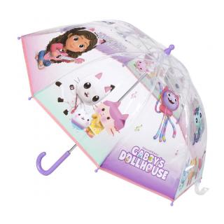 Umbrela de ploaie manuala pentru copii, Gabby s Dollhouse, diametru 71 cm