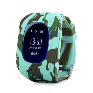 Ceas inteligent pentru copii WONLEX Q50 Blue Camo, cu GPS, telefon si monitorizare spion