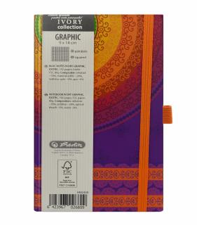 Bloc Notes Ivory Graphic 9x14 cm Motiv Exotic, Herlitz