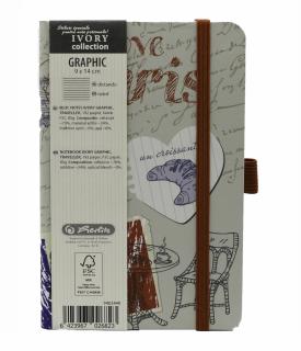 Bloc notes Ivory Graphic dictando, 9x14 cm motiv Traveller Herlitz