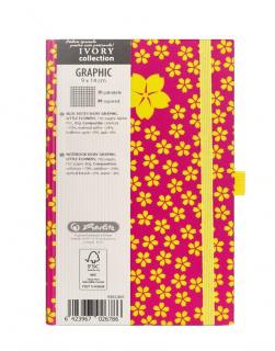 Bloc notes Ivory Graphic dictando, motiv Little Flower Herlitz