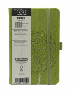 Bloc Notes Ivory Nature Green 9x14 cm Motiv Tree Herlitz